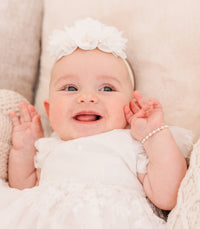 Cherished Moments - Girls Silver Baby Cross Bracelet Baptism & Communion Gift