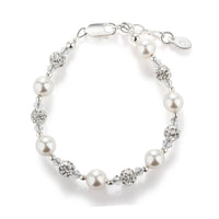 Cherished Moments - Kid's Sterling Silver White Pearl Baby or Child's Bracelet