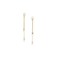 Brenda Grands Waterproof Jewelry - 18K Gold Pearl Drop Earrings
