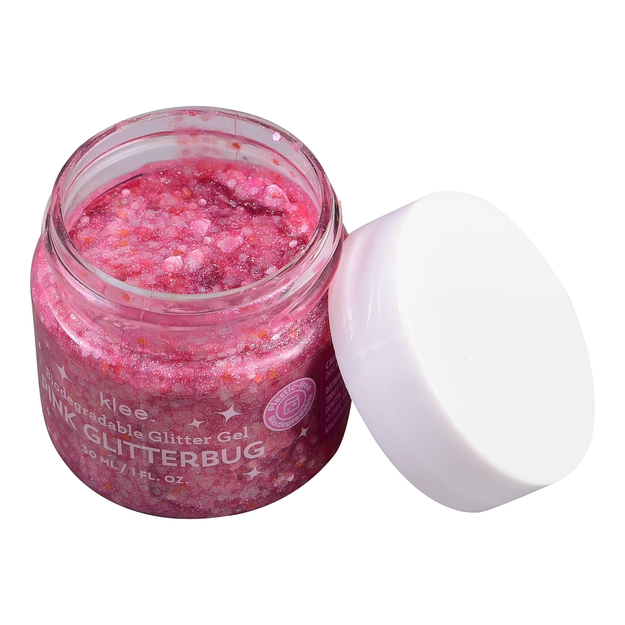 Klee Naturals Pink Glitterbug Biodegradable Glitter Gel, 1 oz