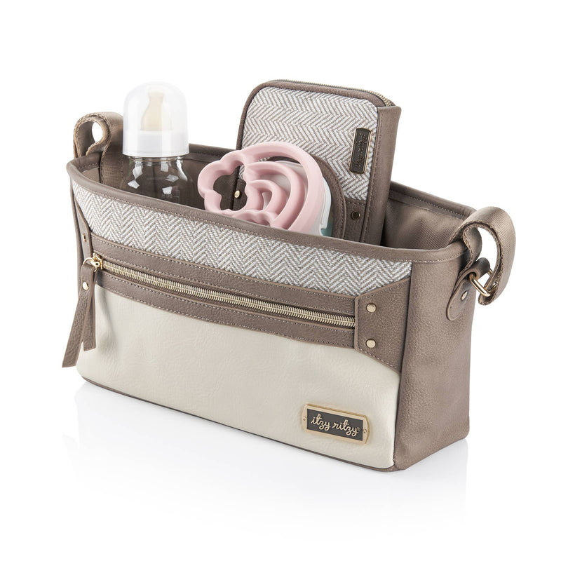 Itzy Ritzy Vanilla Latte Travel Stroller Caddy