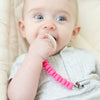 Bella Tunno Punch Pacifier Clip: Pink