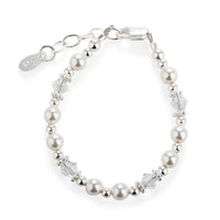 Cherished Moments - Girls Sterling Silver Pearl Baby Gift & Kids Bracelet
