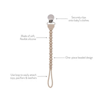 Itzy Ritzy Sweetie Strap Silicone One-Piece Pacifier Clips