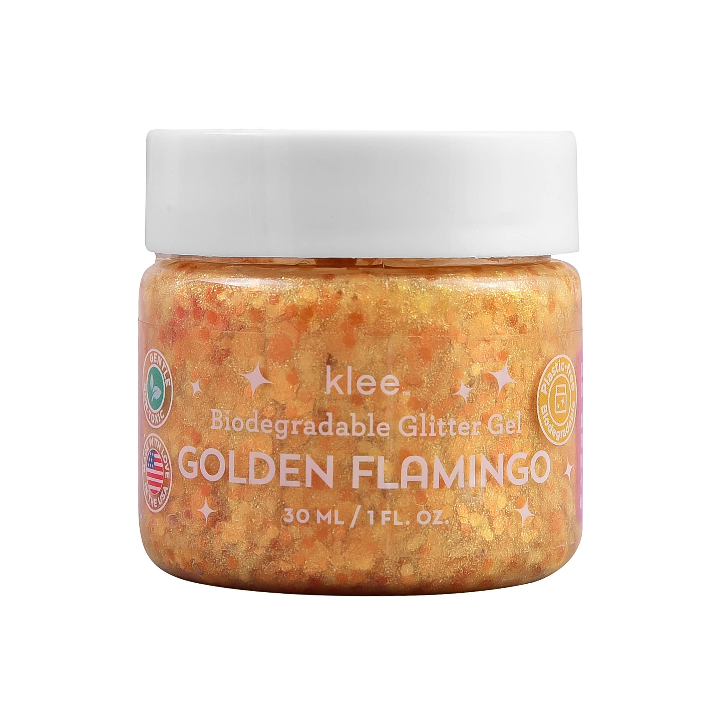 Klee Naturals Pink Glitterbug Biodegradable Glitter Gel, 1 oz