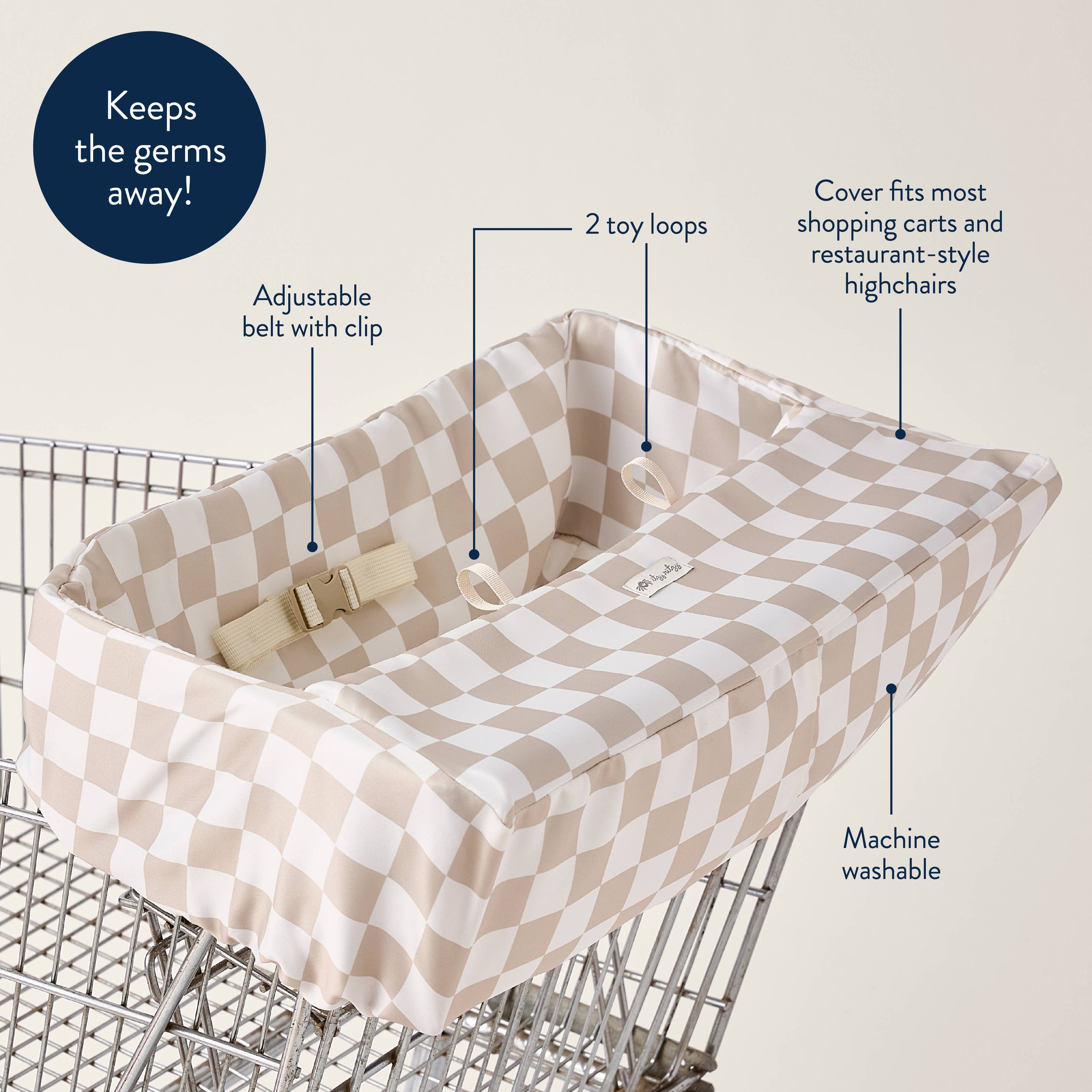 Itzy Ritzy - Checkerboard Itzy Shopping Cart Cover™
