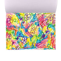 Bright Stripes IHeartArt Jr Recycled Newsprint Scribble Pad