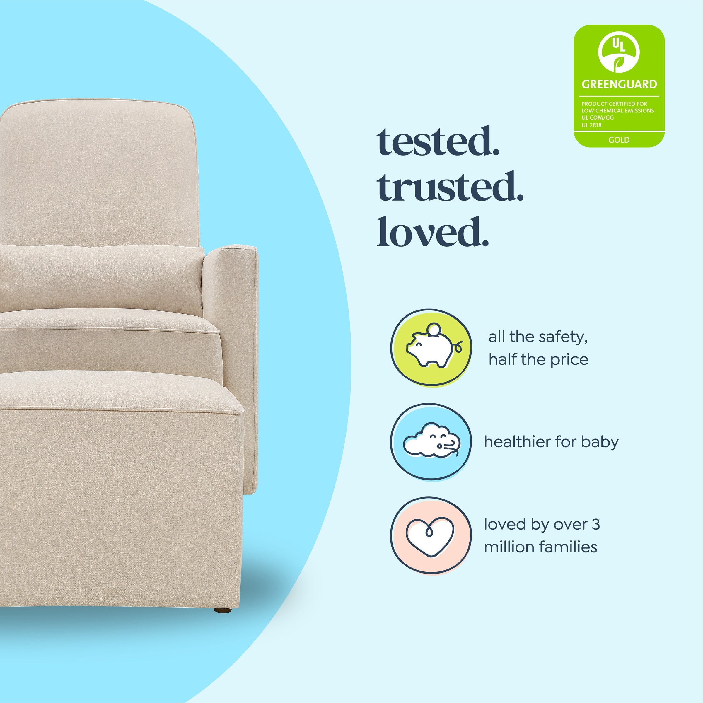 DaVinci Olive Glider and Ottoman