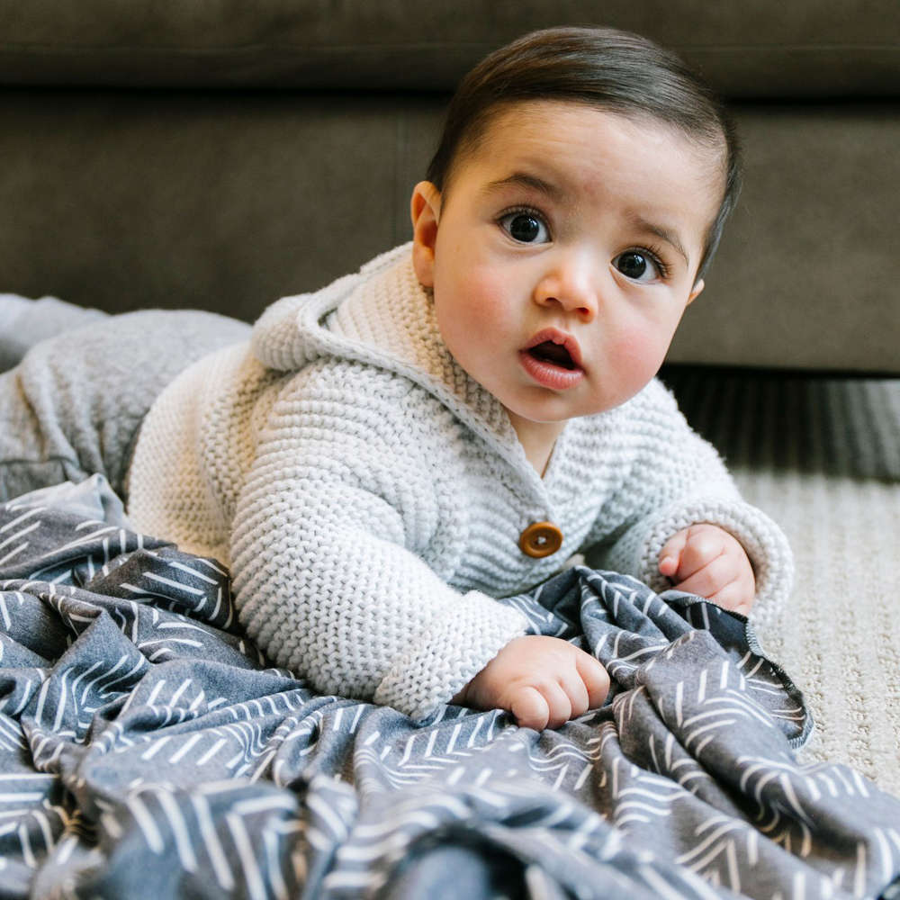 Copper Pearl Knit Swaddle Blanket | Canyon