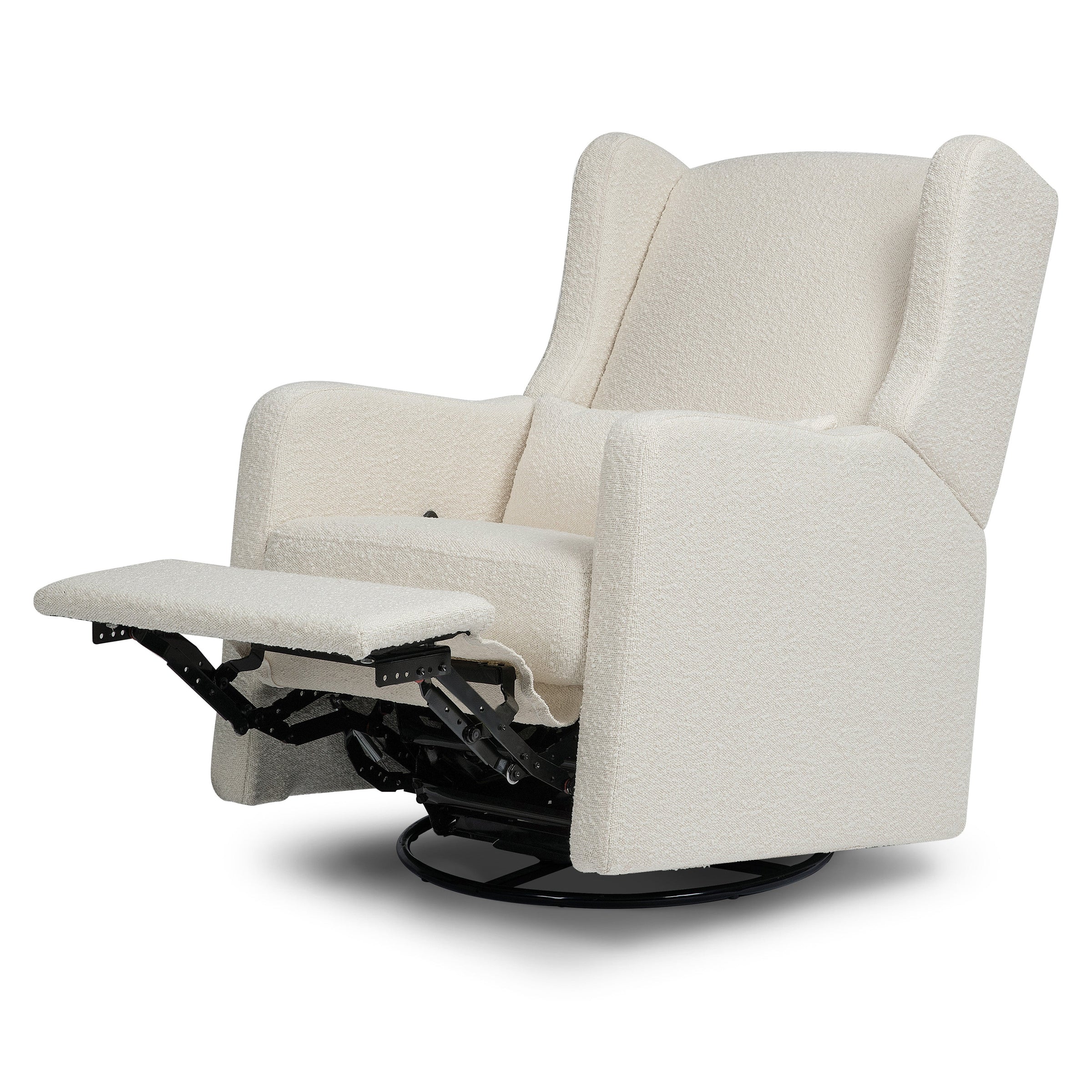 DaVinci Arlo Recliner and Swivel Glider | Ivory Boucle Fabric