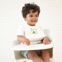 Bella Tunno I Love Dad Wonder Bib: Off White