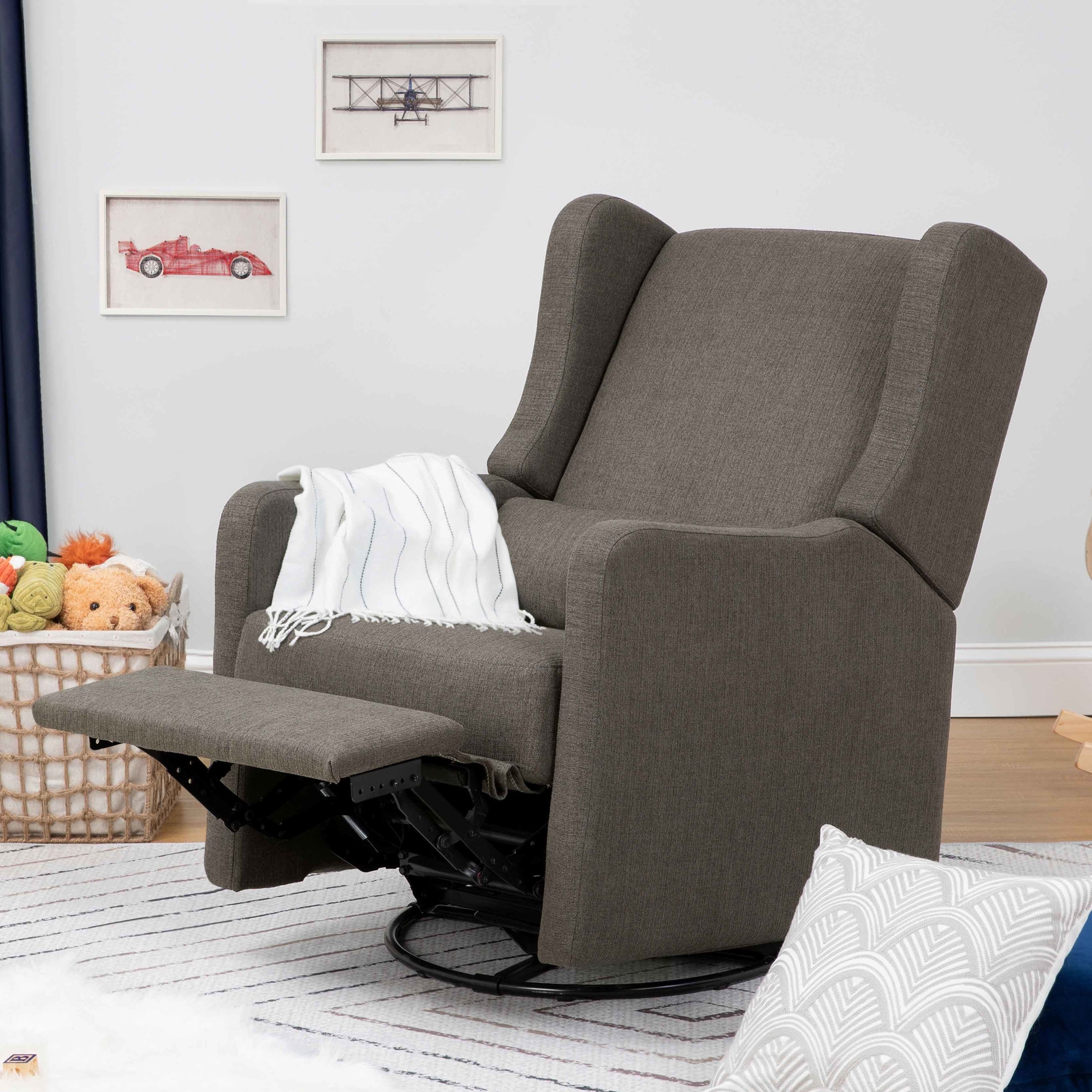 DaVinci Arlo Recliner and Swivel Glider | Water Repellent & Stain Resistant Fabric