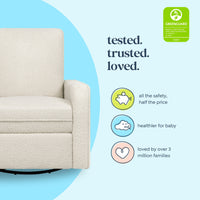 DaVinci Penny Recliner and Swivel Glider | Ivory Boucle Fabric