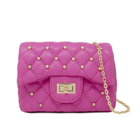 Tiny Treats Classic Quilted Stud Mini Bag: Pink