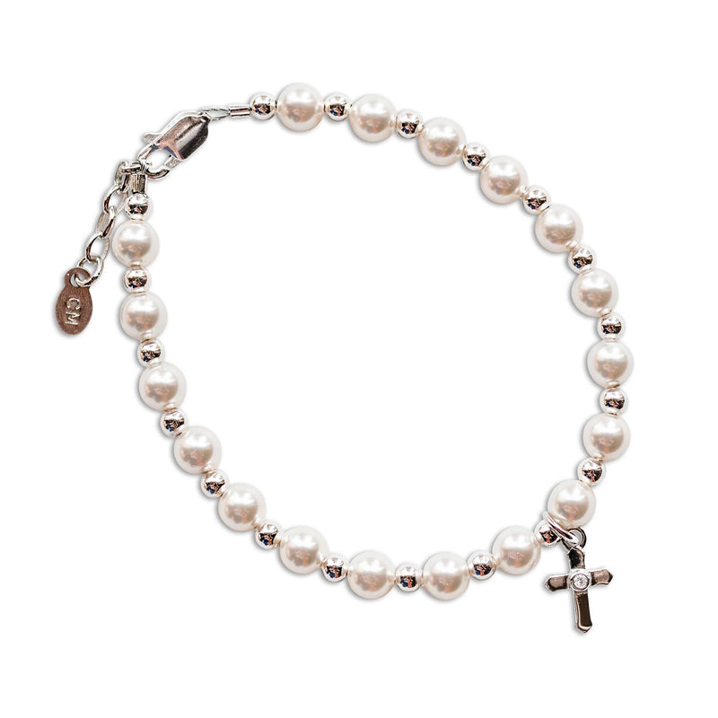 Cherished Moments Sterling Silver Girls First Communion Cross Bracelet FCB-12