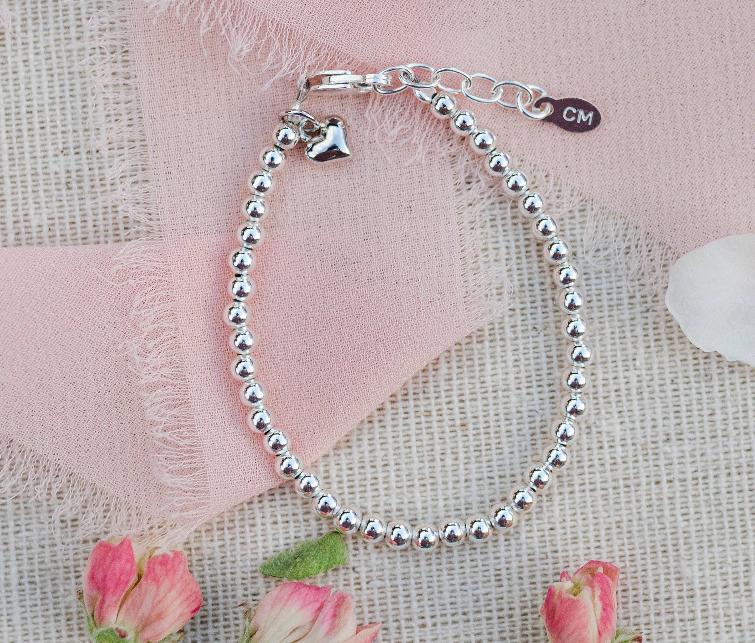 Cherished Moments - Child's Sterling Silver Heart Bracelet Girls Valentine Gift