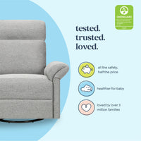 DaVinci Suzy Flex Recliner and Swivel Glider | Adjustable Headrest and Armrests