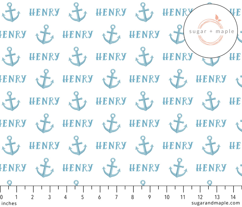 Sugar + Maple Plush Minky Fleece Personalized Blanket | Anchor