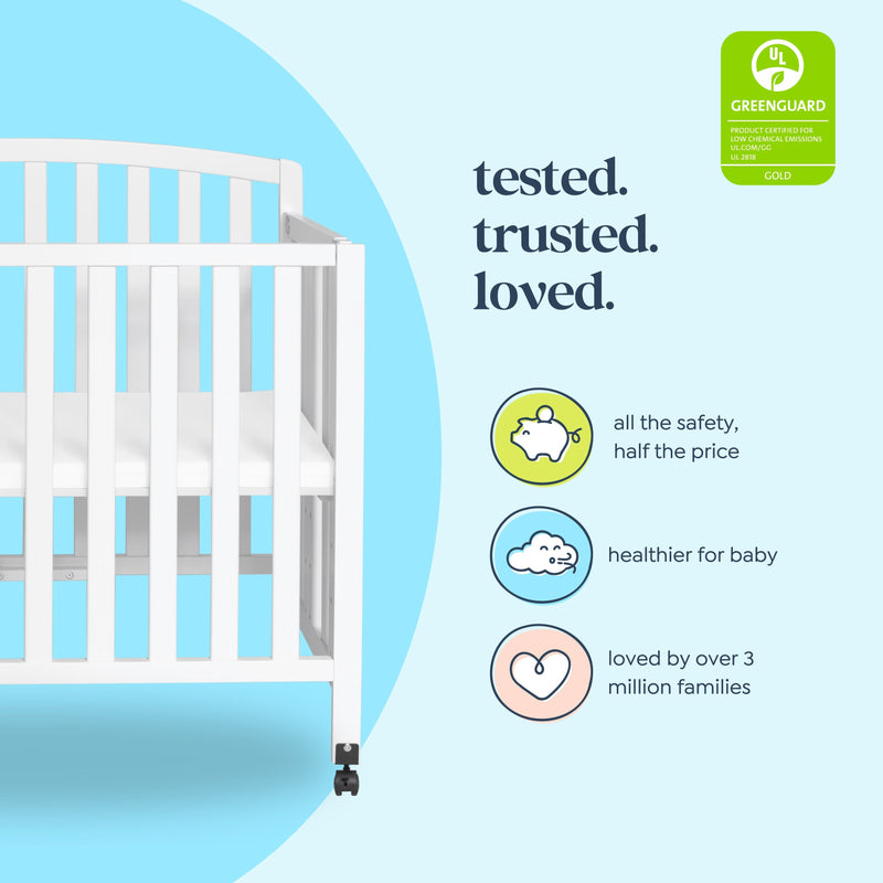 DaVinci Dylan Folding Portable 3-in-1 Mini Crib