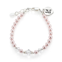 Cherished Moments - Sterling Silver Little Sister Bracelet with Heart Baby Gift