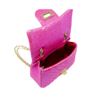 Tiny Treats Classic Glitter Wave Handbag: Pink