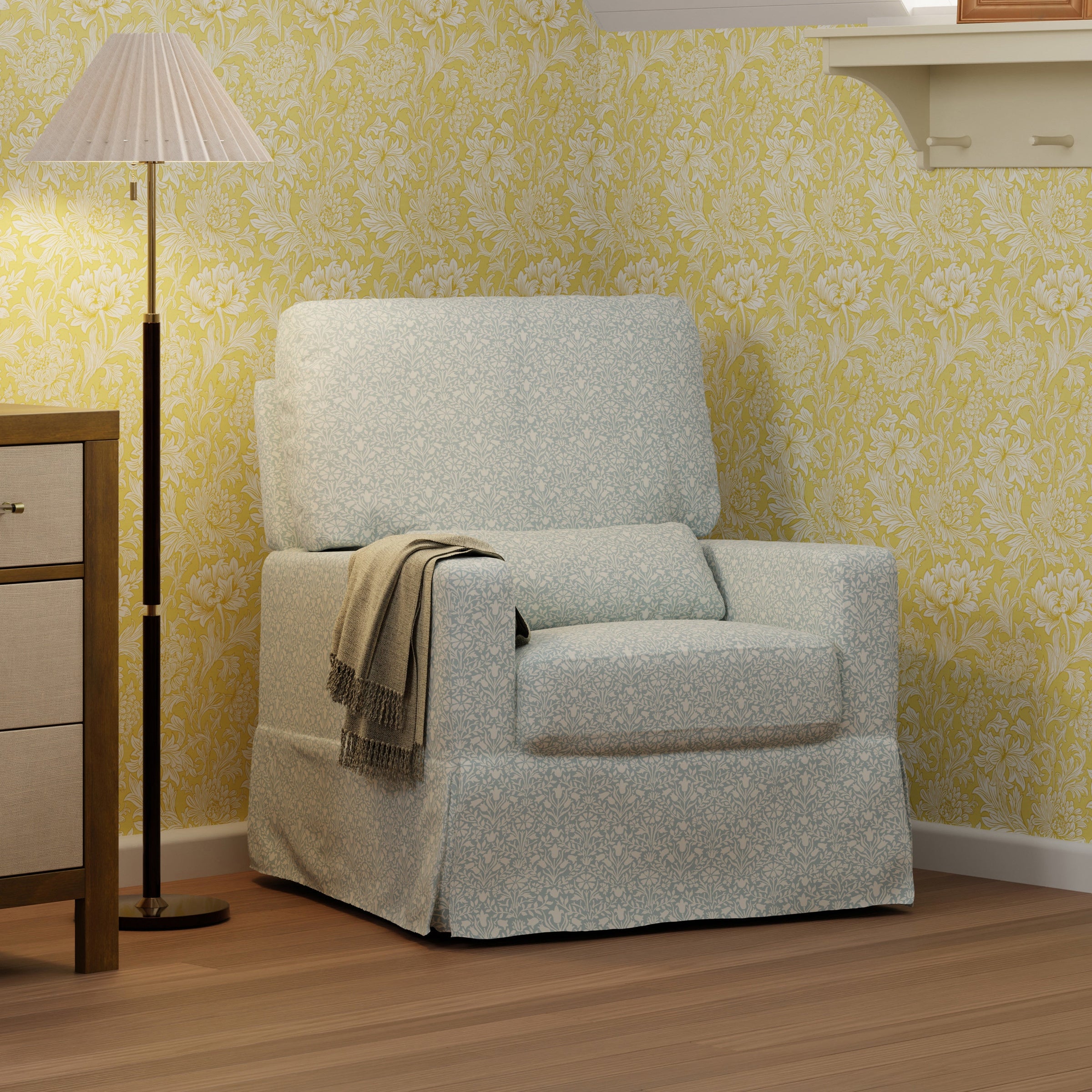 Morris & Co. x Namesake Crawford Pillowback Comfort Swivel Glider