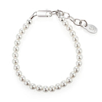 Cherished Moments - Girls Sterling Silver Dainty Pearl Baby & Child's Bracelet