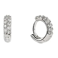 Brenda Grands Waterproof Jewelry - 18k Gold Crystal Huggies