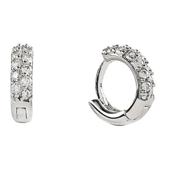Brenda Grands Waterproof Jewelry - 18k Gold Crystal Huggies