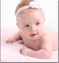 Cherished Moments - Sterling Silver Pearl Cross Baptism Bracelet