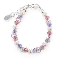 Cherished Moments - Girls Sterling Silver Multi-Color Pearl Baby & Kids Bracelet