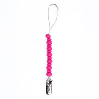 Bella Tunno Punch Pacifier Clip: Pink