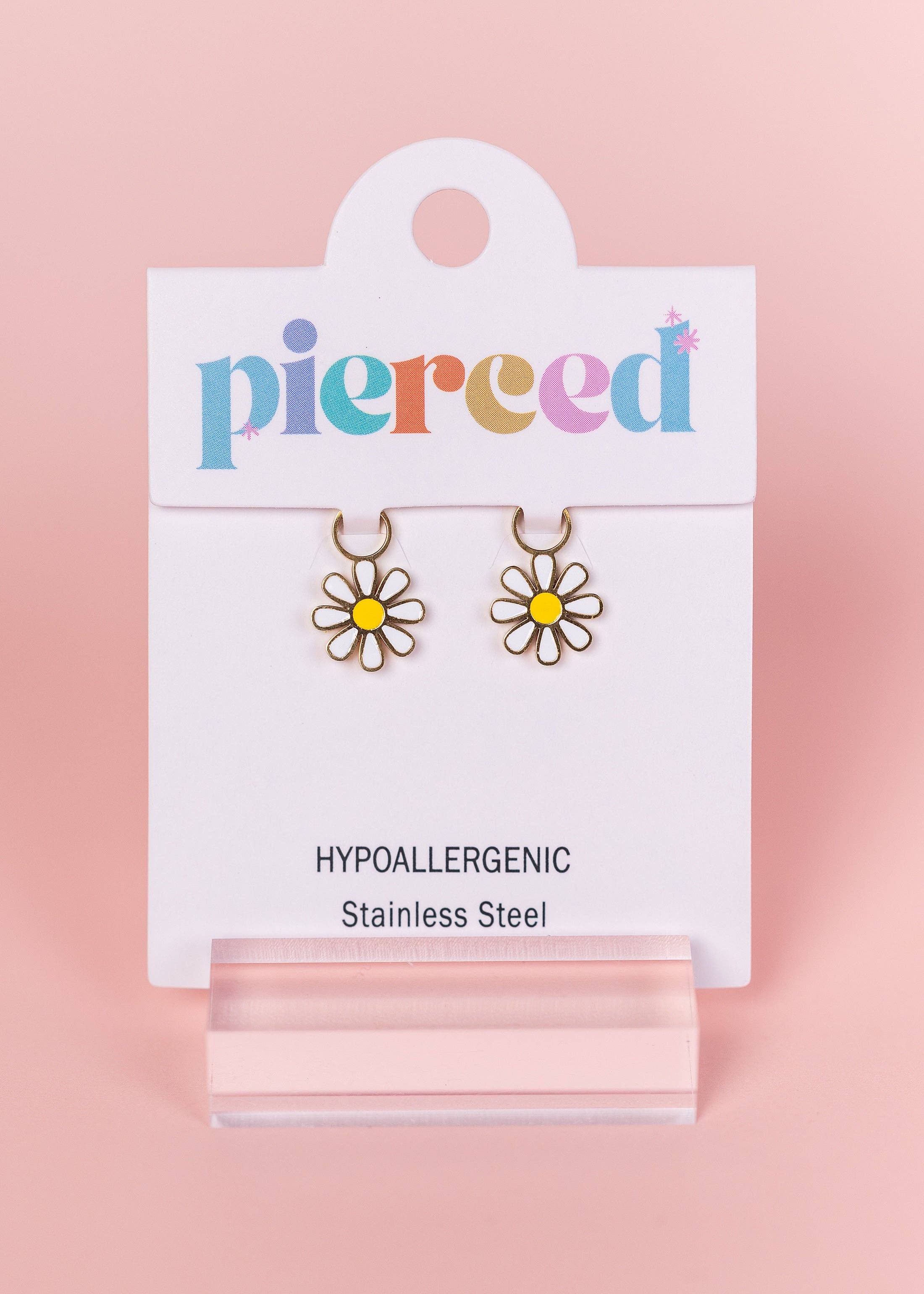 Pierced Co - White Daisy Charms