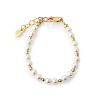 Cherished Moments - Sterling Silver Pearl Bracelet for Baby Girls Shower Gift
