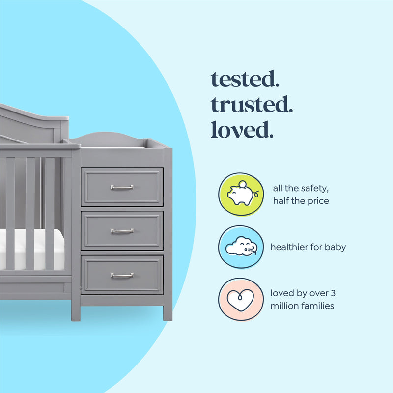 DaVinci Charlie 4-in-1 Convertible Crib and Changer Combo