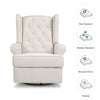 Namesake Harbour Electronic Recliner and Swivel Glider in Eco-Performance Fabric with USB port | Water Repellent & Stain Resistant