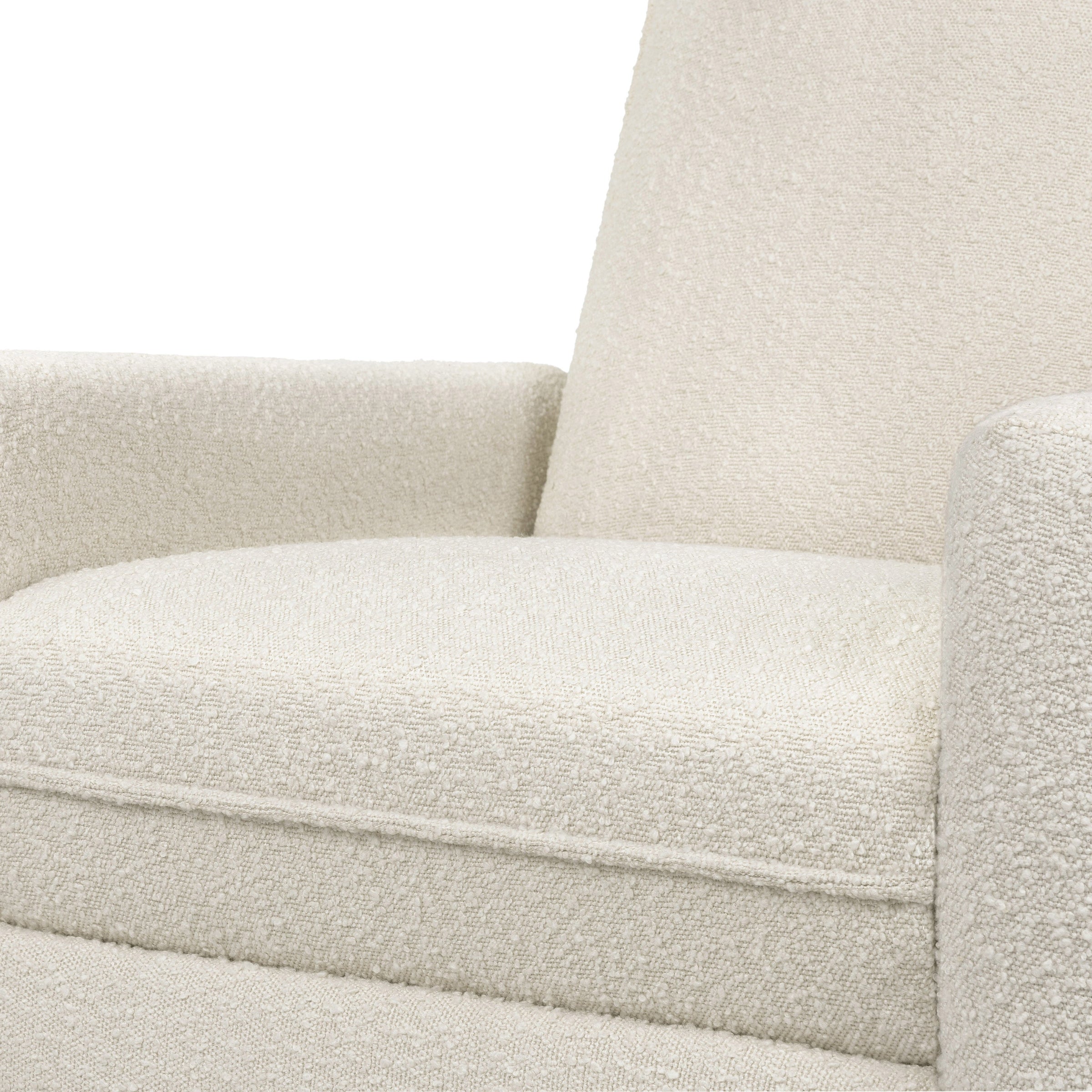DaVinci Penny Recliner and Swivel Glider | Ivory Boucle Fabric