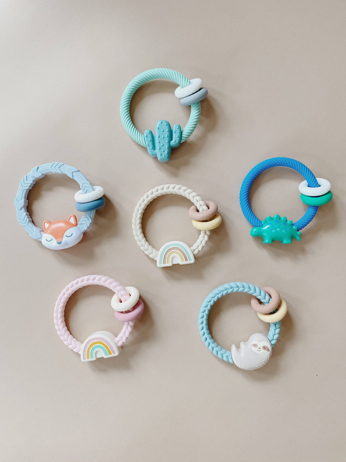 Itzy Ritzy Ritzy Rattle™ Silicone Teether Rattles: Cactus