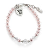 Cherished Moments Big Sis (Pink) Sterling Silver Big Sis Child's Bracelet: Medium 1-5 Years