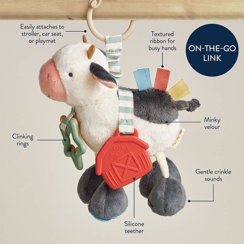 Itzy Ritzy Cow Itzy Friends Link & Love Activity Plush