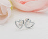 Cherished Moments Sterling Silver Screw-Back Hollow Heart Earrings for Kids