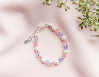Cherished Moments - Girls Sterling Silver Multi-Color Pearl Baby & Kids Bracelet