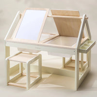 Coco Village Multifunction Wooden Art & Sensory Table With Stools