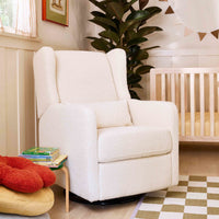 DaVinci Arlo Recliner and Swivel Glider | Ivory Boucle Fabric