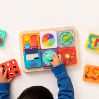 Fat Brain Toys PlayTab Board | Modular, Sensory Activity Board for Babies and Toddlers