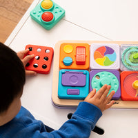 Fat Brain Toys PlayTab Board | Modular, Sensory Activity Board for Babies and Toddlers