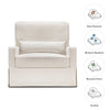 Namesake Crawford Pillowback Chair and a Half Comfort Swivel Glider