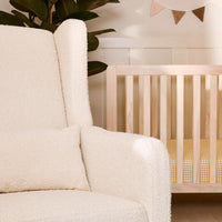 DaVinci Arlo Recliner and Swivel Glider | Ivory Boucle Fabric