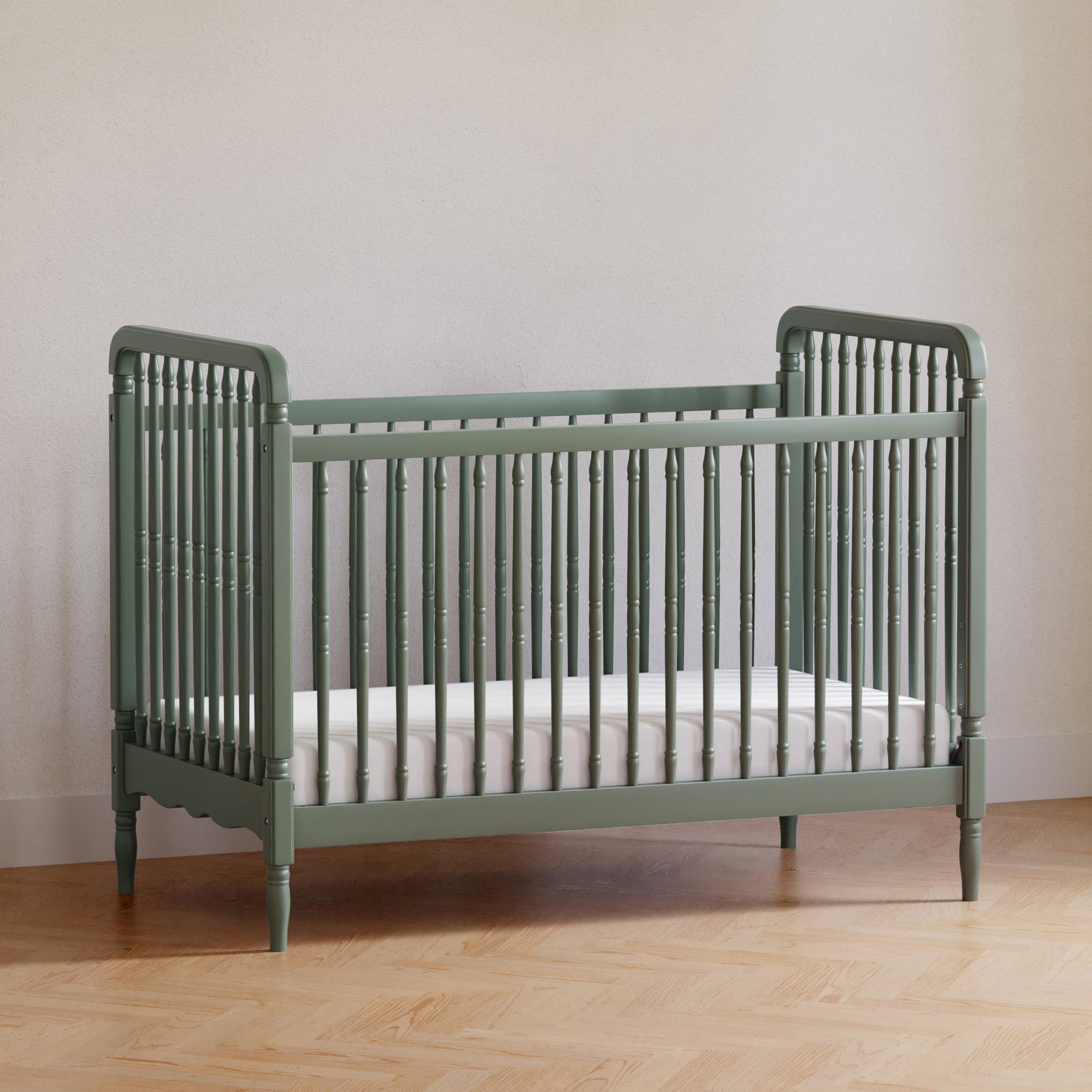 Namesake Liberty 3-in-1 Convertible Spindle Crib with Toddler Bed Conversion Kit