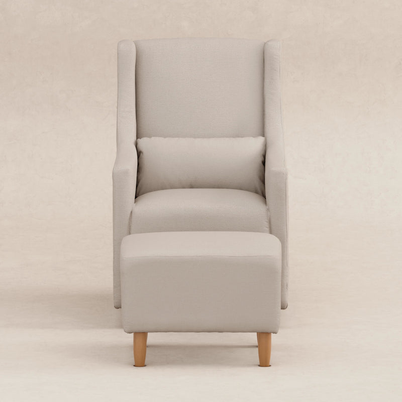 Babyletto Toco Swivel Glider and Ottoman in Eco-Performance Fabric | Water Repellent & Stain Resistant